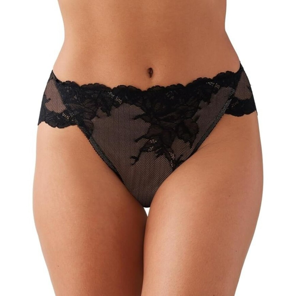 Sexy Wacoal Women's Vivid Attraction Hi-Cut Brief X-LARGE Black Full Coverage